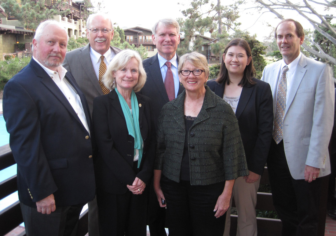 photo: Pictured from left: Ralph Faust, retired Chief Legal Counsel for the California Coastal Commission; John P. Erskine, Partner at Nossaman LLP; Jamee Jordan Patterson, Deputy Attorney General for the State of California; Gregory W. Sanders, Partner at Nossaman LLP; Bonnie Neely, Senior Policy Advisor at Nossaman LLP; Ellen Hou, Legislative Assistant for Assemblyman Rich Gordon; and Charles Lester, Executive Director of the California Coastal Commission.